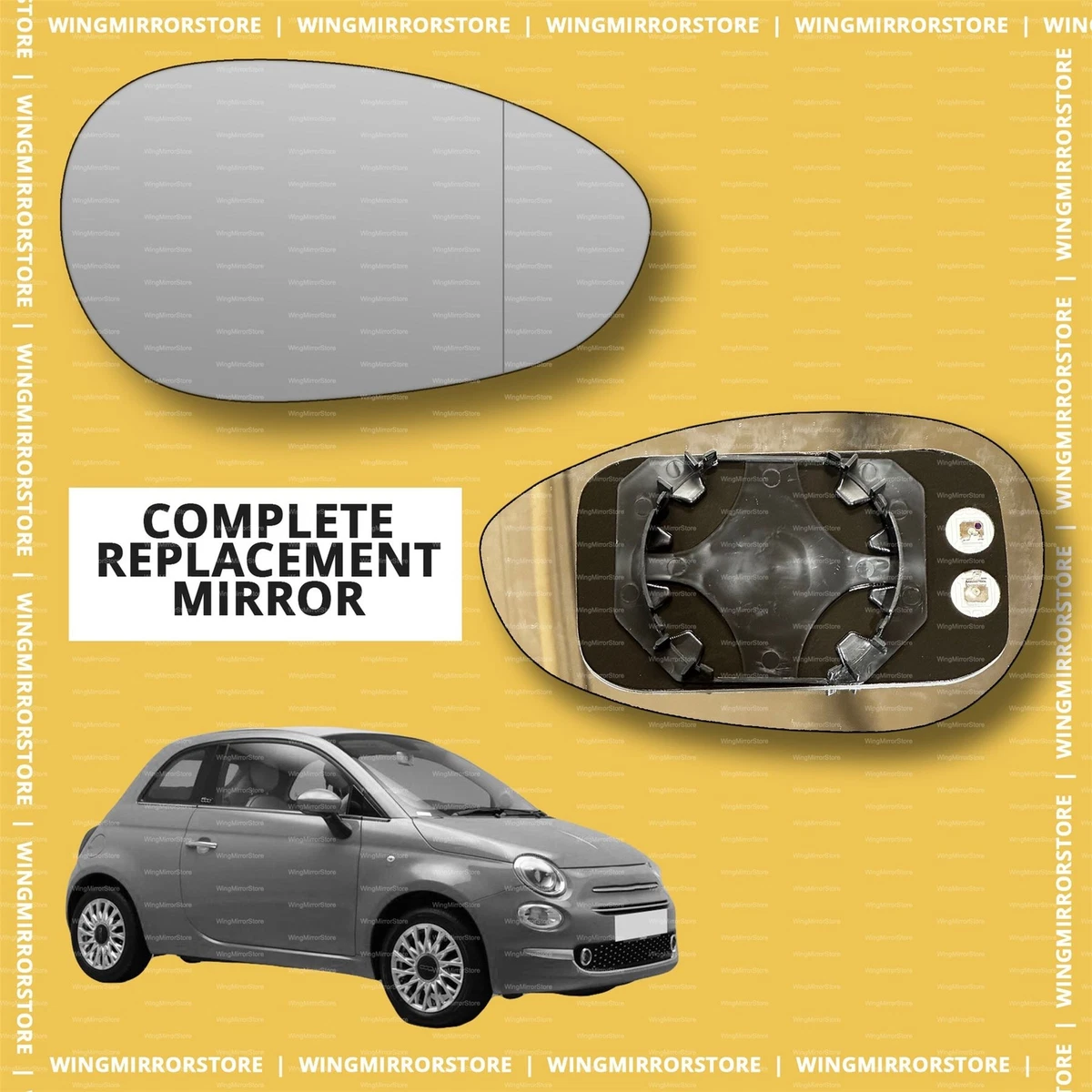 Fiat 500 side mirror replacement hotsell