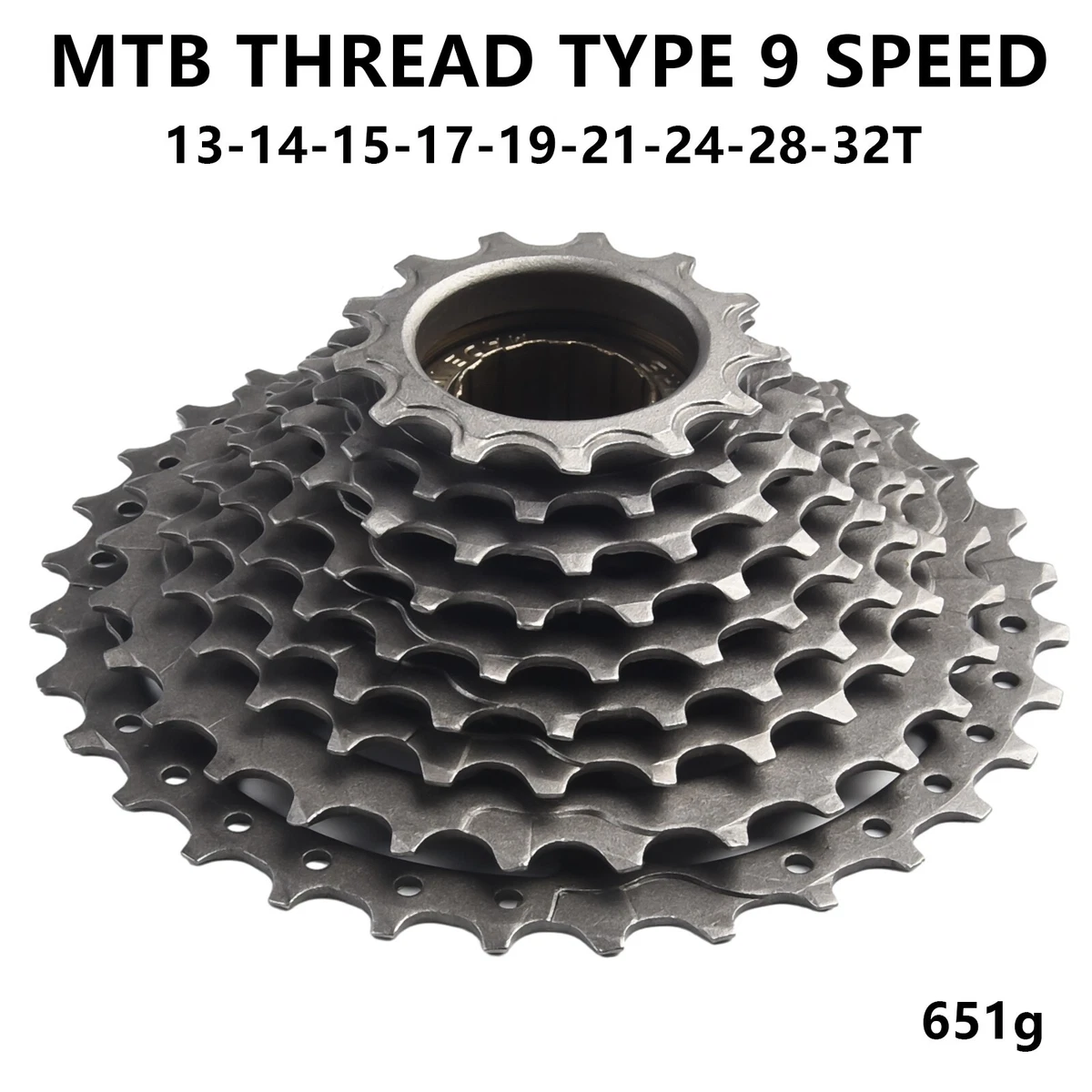 Gold Color 9 Speed Thread Type Sprocket Add Style to Your Mountain