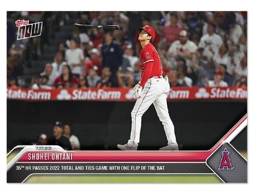 Shohei Ohtani 35th Home Run Bat Flip 2023 MLB TOPPS NOW Card 579 LA Angels