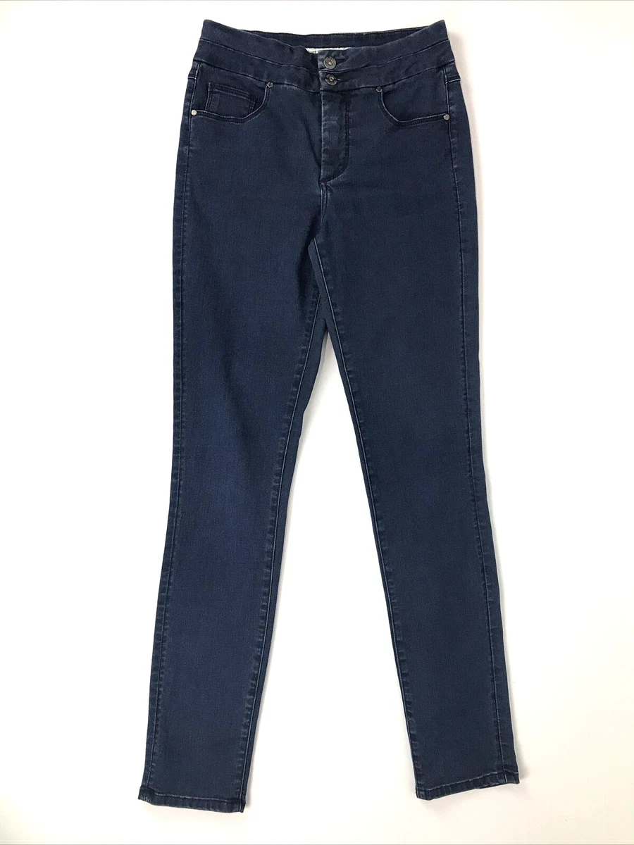 Just Jeans Fit Enhancer Size 10 Straight Leg Jeans Dark Stretch Denim