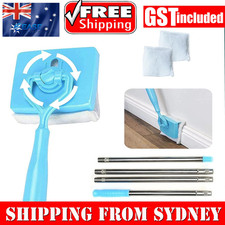 Reusable Baseboard Cleaner Tool with Handle for Home Kitchen Office Cleaner Tool