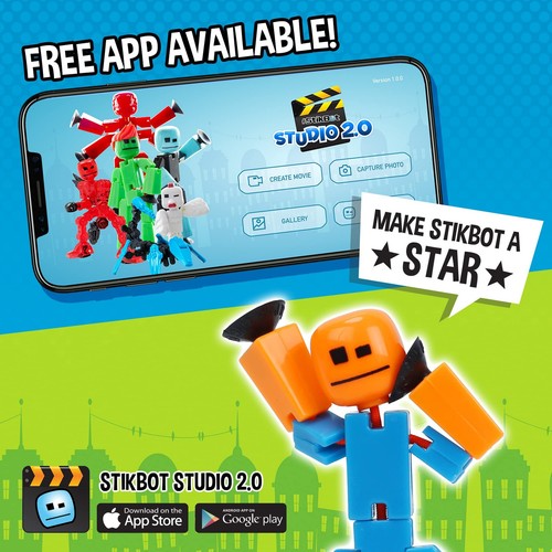 Stikbot Paquete de 6, Juego de 6 Figuras de Acción Coleccionables Stikbot, Crea Stop Moti... - Imagen 6 de 6