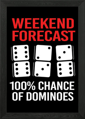 Weekend Forecast Domino Gerahmtes Wandbild Poster Leinwanddruck Bild