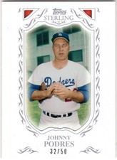 2009 TOPPS STERLING FRAMED WHITE 122 JOHNNY PODRES LA DODGERS *SET BREAK!* 32/50
