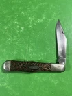 Vintage KA-BAR OLEAN N.Y. Coke Bottle Knife Jigged Bone Handles Beautiful