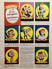 Ovaltine Chocolate Milk Drink Mix Grandparents Adults Kids Health Print Ad 1943