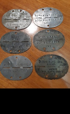 German soldiers' tokens 6 Pcs, German Identity Disc 6 pcs
