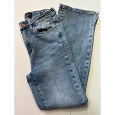 Judy Blue Slim Bootcut Jeans Light Wash Distressed Side Slit 5/27 JB88289 LT-CO