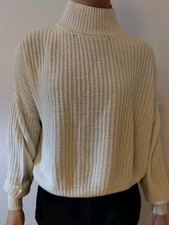 Pullover Größe M (38) AMISU. Weiss . Langarm. Kurz
