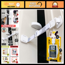 Adjustable Cat Door Latch Stopper - Dog Proof Strap for Litter Box Feeder