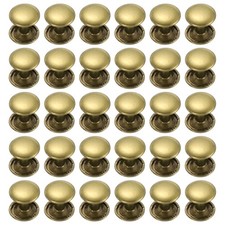 30 Sets Double Cap Leather Rivets 10x10mm Round Cap Metal Studs Bronze