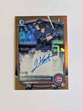 2025 Bowman Chrome Draft Josiah Hartshorn Gold Refractor Auto /50 - Cubs