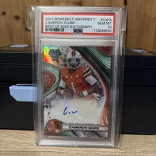 PSA 10 2024 Bowman's Best University - Best of 2024 Autographs Cameron Ward #CWA