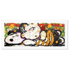 Tom Everhart- Hand Pulled Original Lithograph "Pillow Talk"