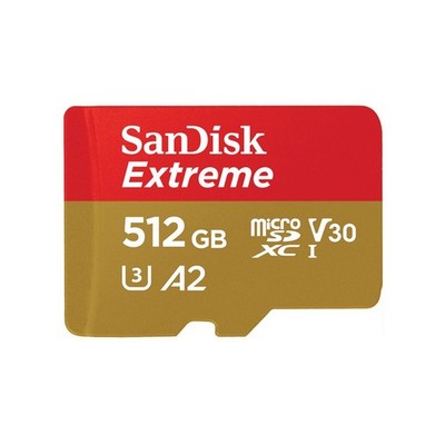 SanDisk Extreme 512 GB microSDXC, Speicherkarte UHS-I U3, Class 10, V30, A2
