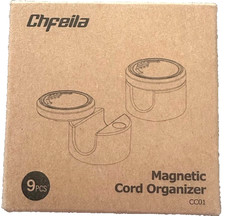 Chfelia 9pc Magnetic Cord Organizer CC01 Black, Factory Sealed Box