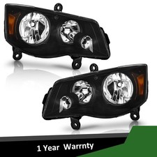Pair Headlights For 2011-2020 Dodge Grand Caravan 08-16 Chrysler Town Country Pair Headlights For 2011-2020 Dodge Grand Caravan 08-16 Chrysler Town Country