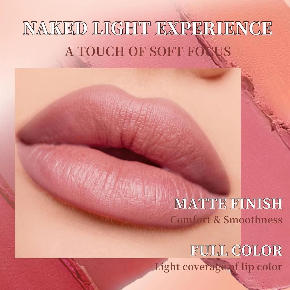 6 Stück/Set 2 in 1 Lip Liner & Lippenstift-Set mit Farbverlauf, Ombre-Effekt Samtig...  - Bild 2 von 4