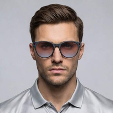 Lunettes De Soleil BMW Pour Homme Rondes Marron Miroité Gradient BW0004 49F 57Mm