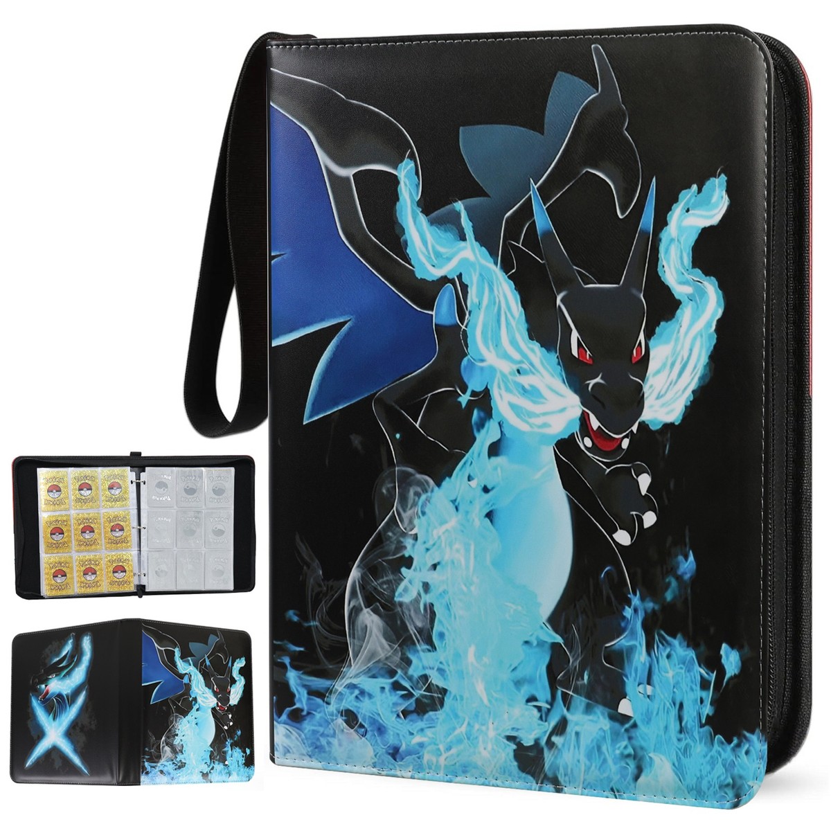 900 Card Pocket Binder 9 Pockets Trading Cards Album Folder