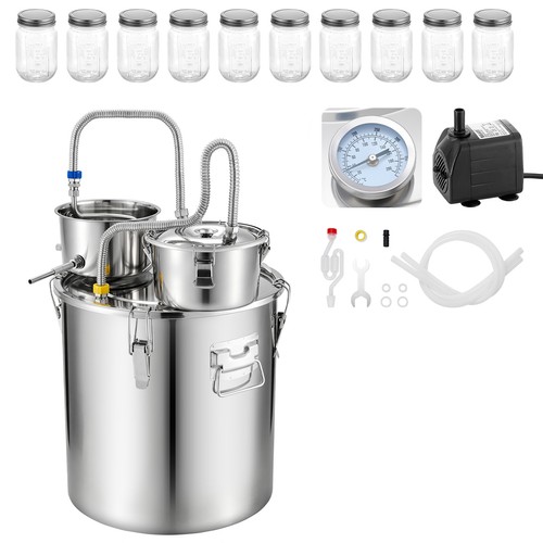 Uimoso 50L Destillierapparat Alkohol Destillieranlage mit Glasbehältern Wein
