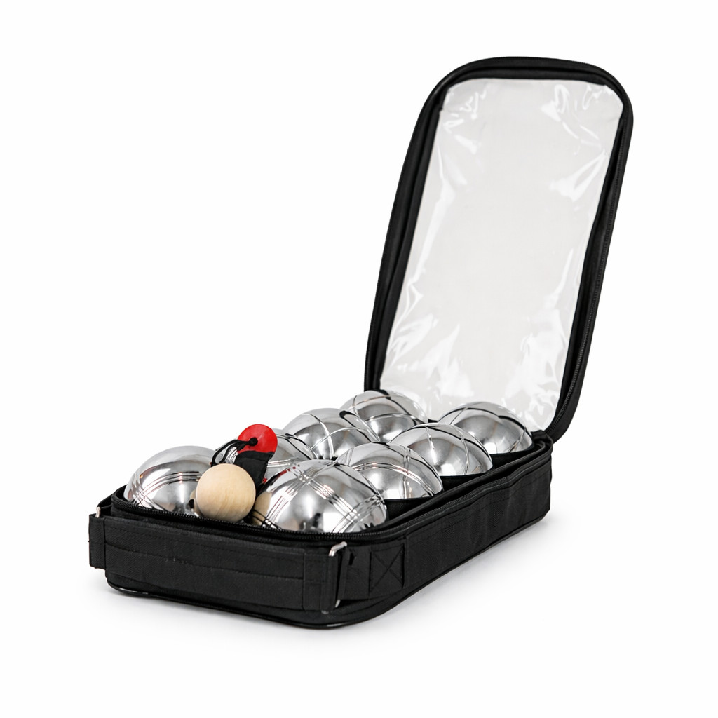 French Boules Garden Game Set 8pc Steel Balls with Jack & Carry Case Outdoor