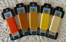 7mm River Silks Ribbon - Shades of Orange/Yellow