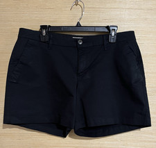 Women's OLD NAVY Twill Mid Midi Short -BLACK - Size 12, 5" Inseam NWOT