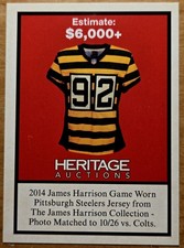 2022 Heritage Auctions #233,2014 James Harrison Game Worn