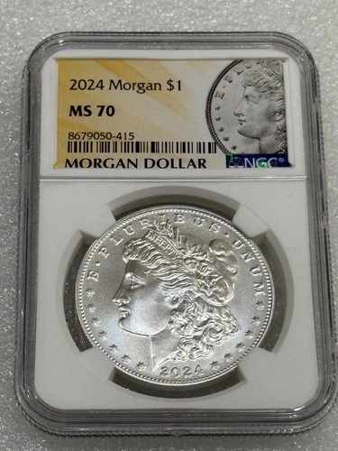 2024 MORGAN SILVER DOLLAR NGC MS70 Morgan Label ~ PRISTINE ~ (415 )