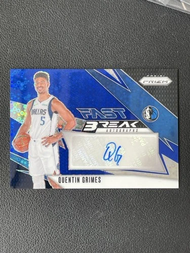 Quentin Grimes 2024-25 Panini Prizm Fast Break Autographs Blue Auto /49 #FB-QGM