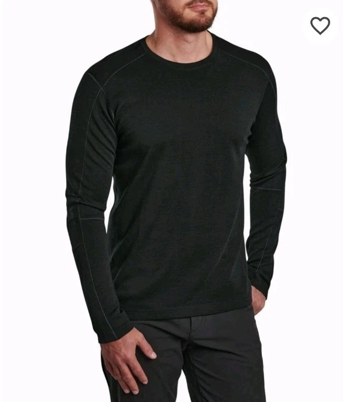 Kuhl Invigoratr Merino Wool Crewneck Top Base Layer Large