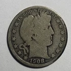 1908-P Barber Silver Half Dollar Low Mintage Sem-Key Date Philadelphia Mint