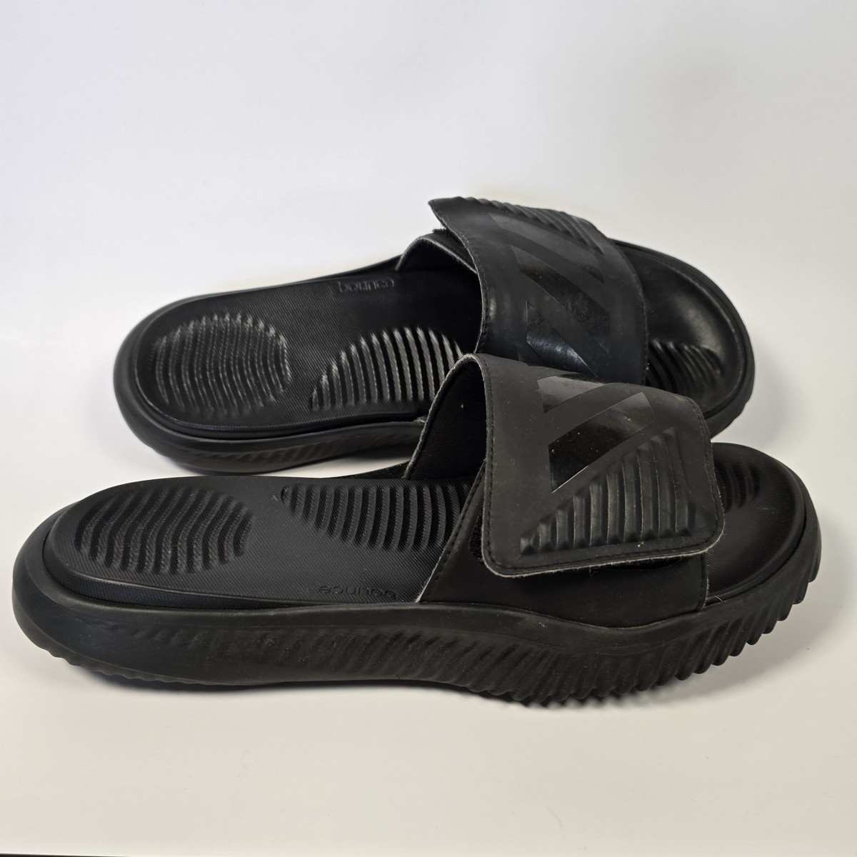 Adidas Alphabounce Slides Sandals Triple Black B41720 Men display picture 1