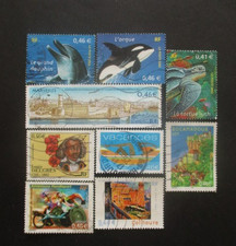 FRANCE-2002-N°3485 au 3487 - 3489 - 3491 au 3493 - 3495 et 3497 oblitérés