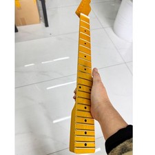 25.5 Inch 21 Frets Electric Guitar Neck Maple Yellow MatteBolt-On Beautiful Inl