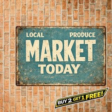 Fresh Eggs Sold Here Rustic Farmhouse Chicken Tin Metal Sign 8x12