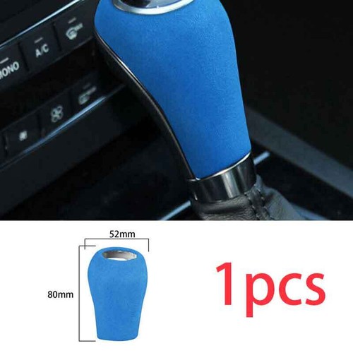 Central Console Gear Shift Knob Blue Suede 09-15 Trim For Benz C/E Class GLK GLS - Picture 1 of 6