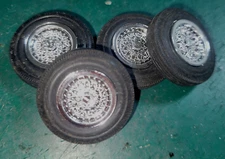 BBS CHROME WIRE WHEELS PERIOD CORRECT FIRESTONE TIRES -MPC 1972 CHEVY PICK UP