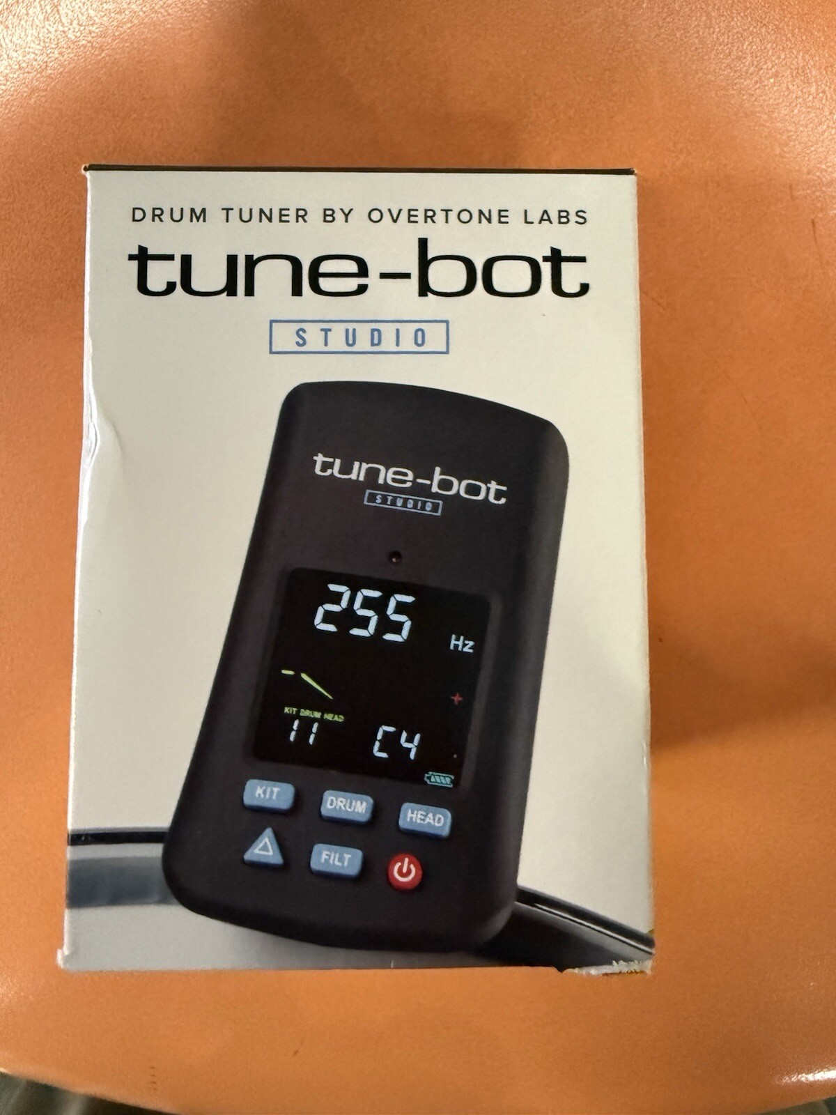 OVERTONE LABS Tune-Bot Studio - Digital Drum Tuner - Black for 