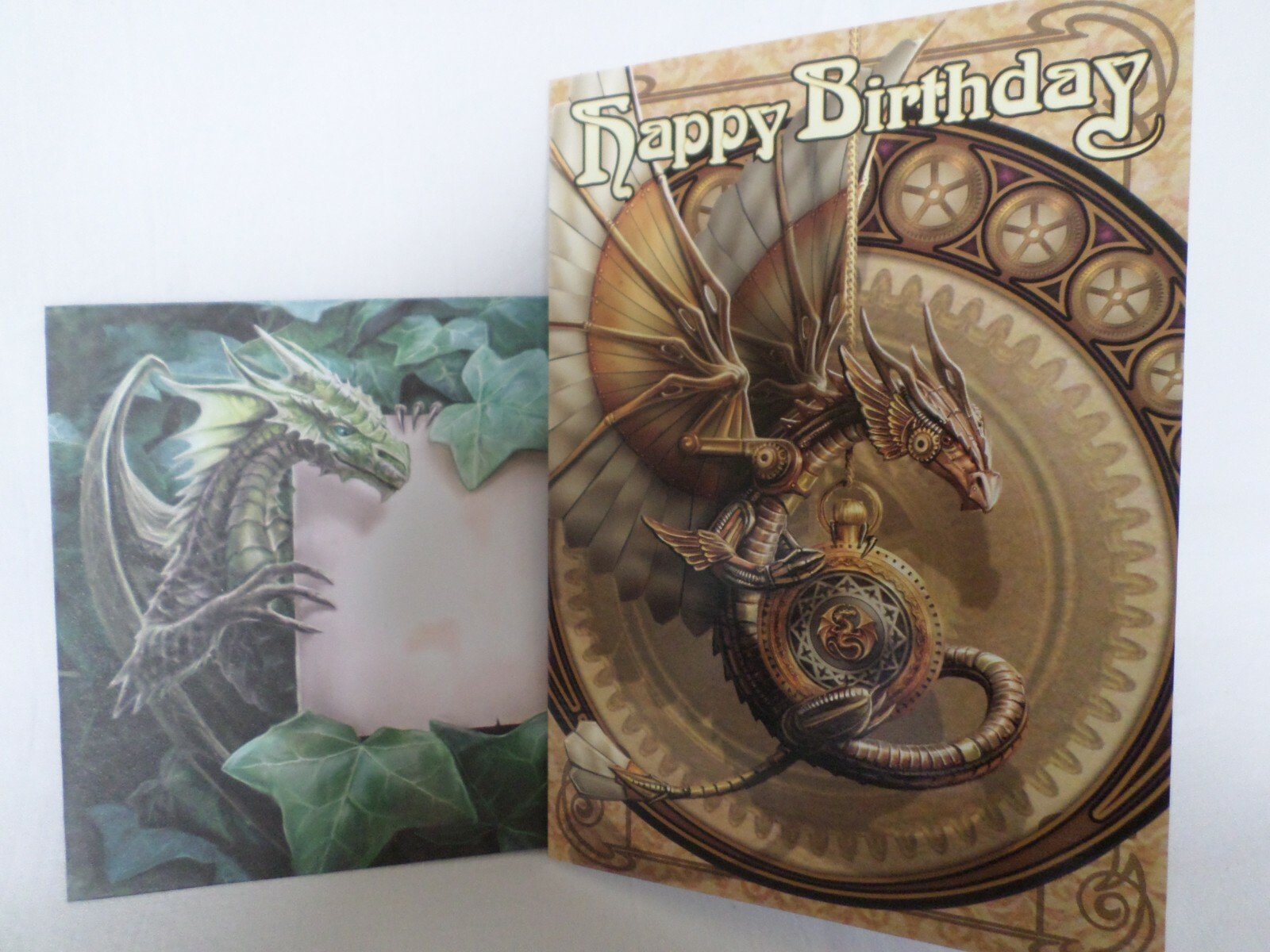 Anne Stokes Fantasy Card Greetings Cards Clockwork Dragon AN53 Happy Birthday
