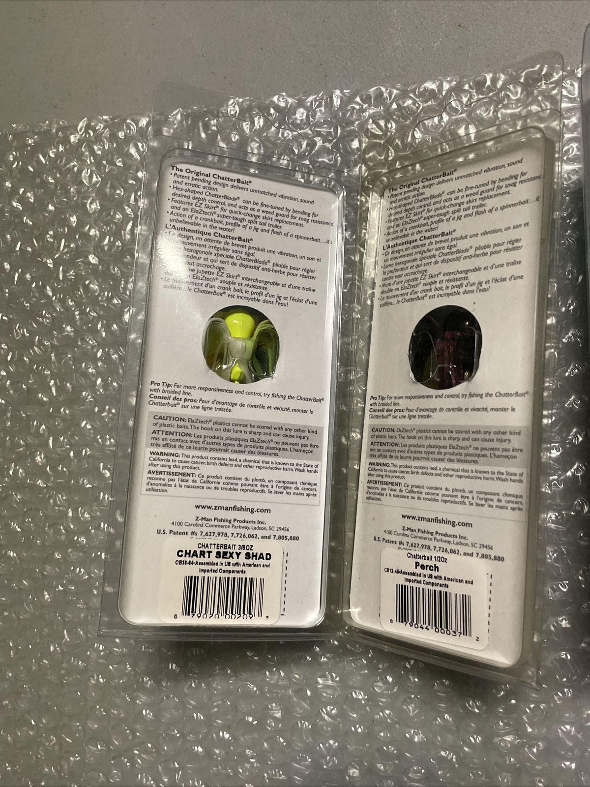 4 Z-Man Original ChatterBait Sexy Shad,Perch, Pumpkin Lure Lot EZ-Skirt Fishing - Image 5