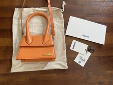 Sac Pochette Jacquemus cuir Orange Chiquito moyen - It Bag bandoulière