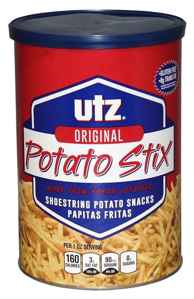 POTATO まとめ売り Utz Potato Stix, Original – 15 Oz. Canister – Shoestring
