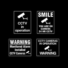CCTV Window Stickers Sign, Sticker - All Materials - Choose Your Design