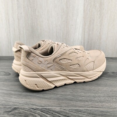 Hoka One U Clifton L Suede Size 7.5 Mens Brown Beige