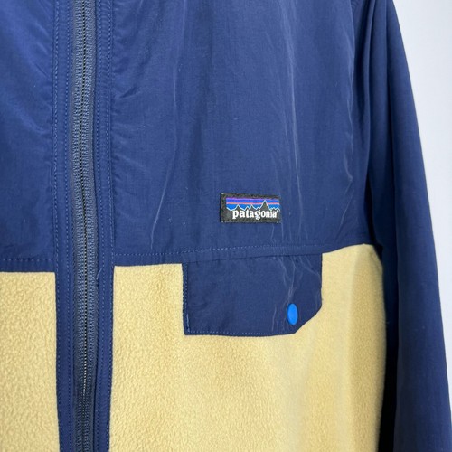 Patagonia Synchilla Snap T Full Zip Felpa con Cappuccio Giacca Pile Blu Panna Uomo XL - Foto 3 di 13