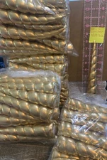 X4- 8 inch fabric UNICORN HORN for headbands bows costume GOLD metallic shimmer