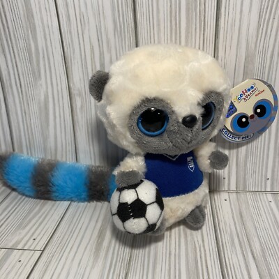Yoohoo & Friends Blue Striped Bush Baby Stuffed Animal Plush Toy Soccer Ball 6 