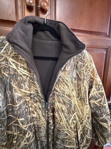 Mens M Mossy Oak Shadowgrass Pro Hunter Duck Hunting Waterproof Coat And Liner - Picture 15 of 17